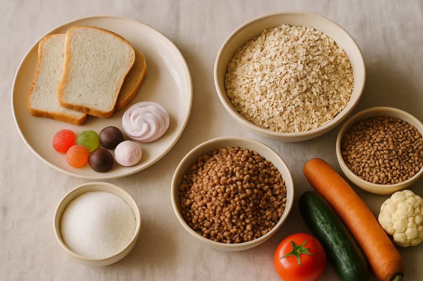 Таблица быстрых и медленных углеводов: продукты с гликемическим индексом