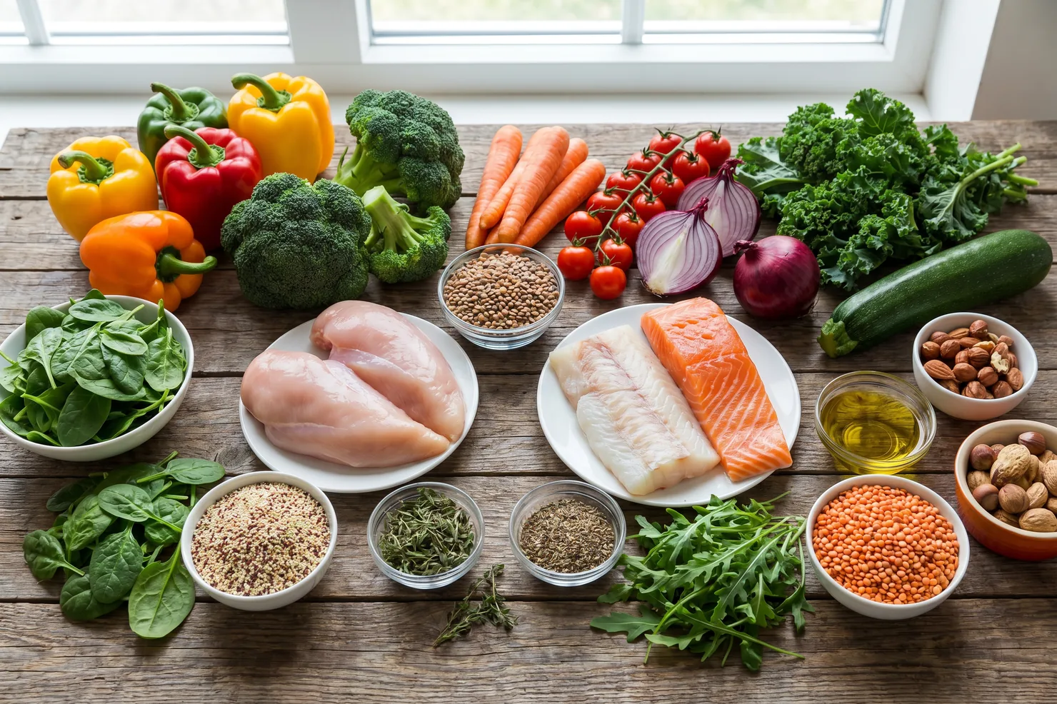 Свежие продукты для сбалансированного рациона